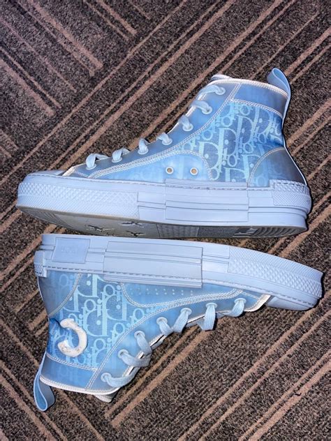 dior oblique light blue|Dior b23 high top price.